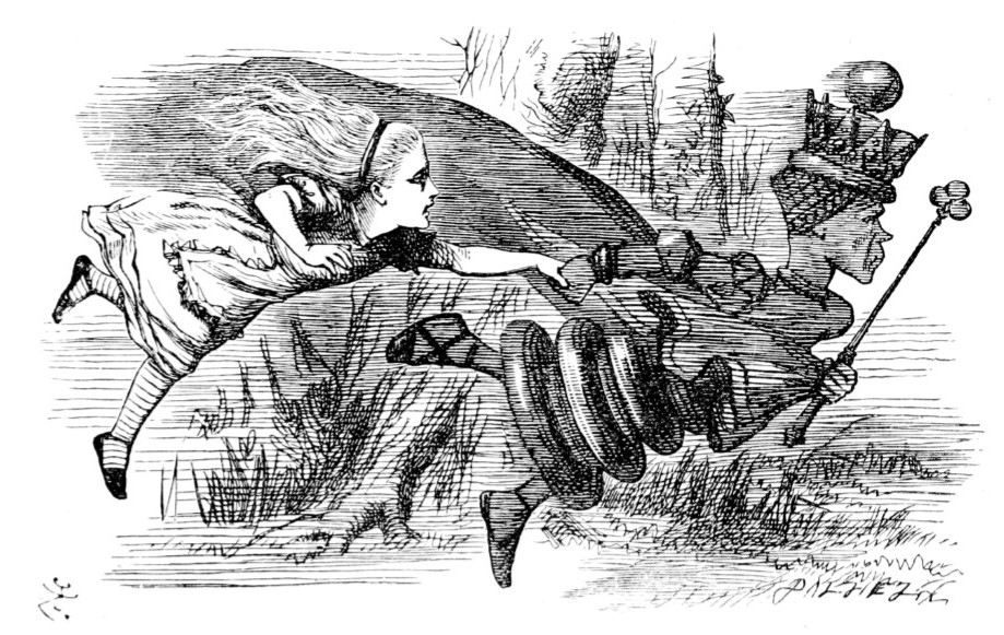 John Tenniel's drawing of Alice the Red Queen