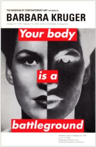 Barbara Kruger show leaflet (1999); Los Angeles Museum of Contemporary Art.