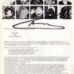 Andy Warhol: Myths portfolio leaflet, signed (1981).